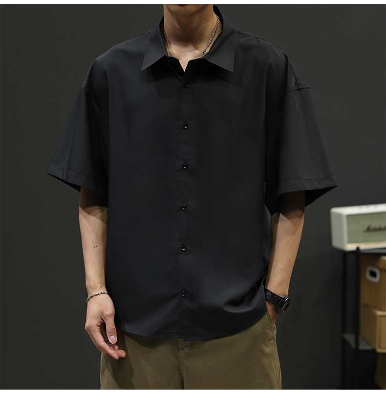洗練ゆったり半袖シャツ