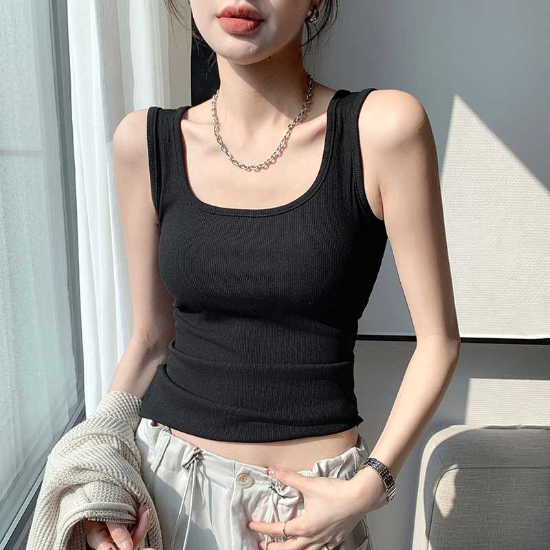 なめらか美ライン リブタンクトップ